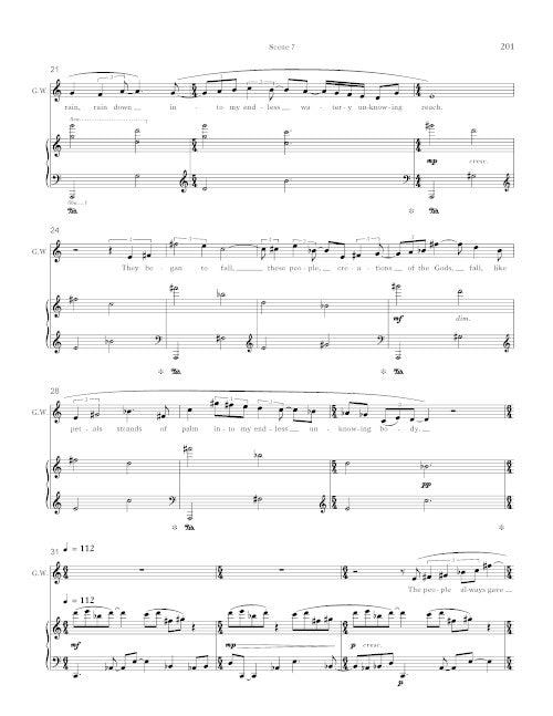 They Come As If From the Heavens (Goddess of Water's Aria from Amistad, for mezzo-soprano and piano) - Digital (Not Printable)