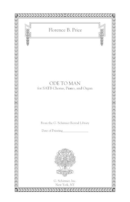 Ode to Man (SATB Chorus, Piano, and Organ)