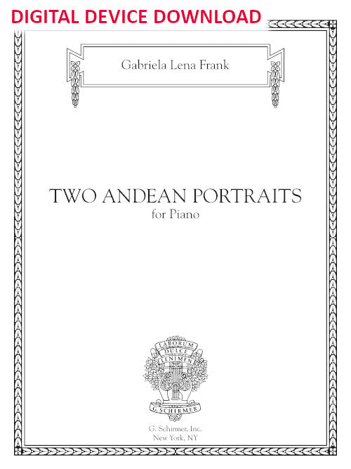 Two Andean Portraits for piano - Digital (Not Printable)