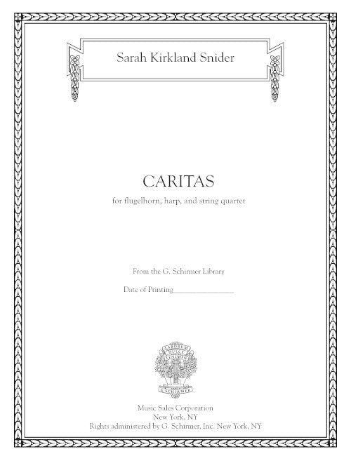 Caritas for flugelhorn, harp, and string quartet