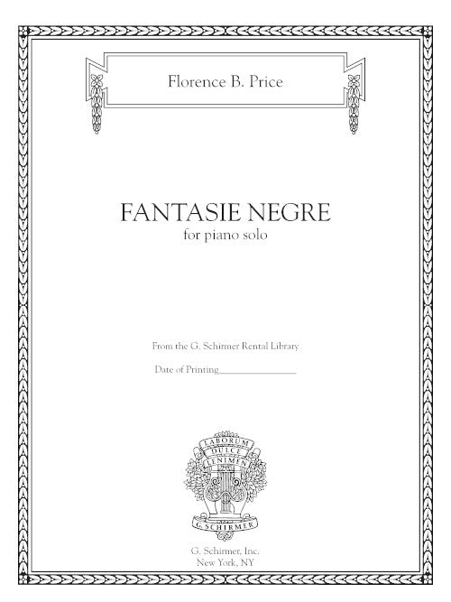 Fantasie nègre No. 1 in E Minor