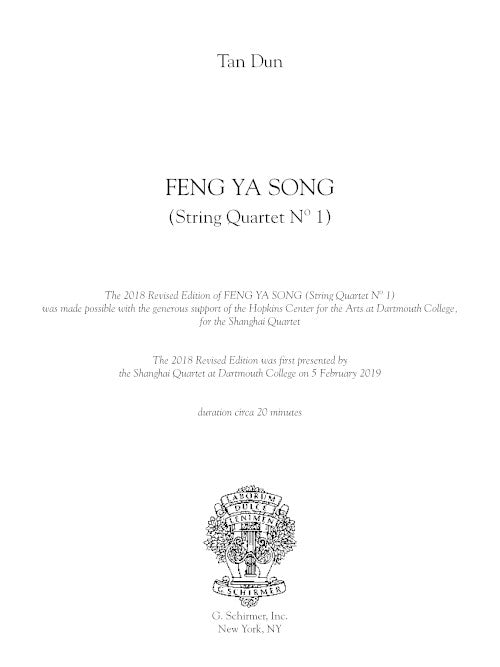 Feng Ya Song (String Quartet No. 1)