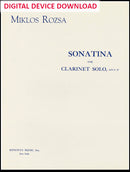 Sonatina for Clarinet - Digital (Not Printable)