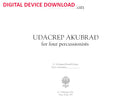 Udacrep Akubrad, for percussion quartet - Digital (Not Printable)