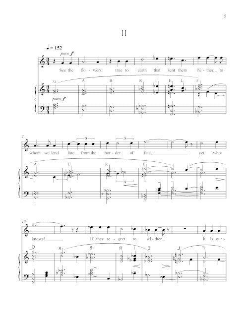 Three Songs from Le Tombeau de Gabriel Fauré (for voice and piano)