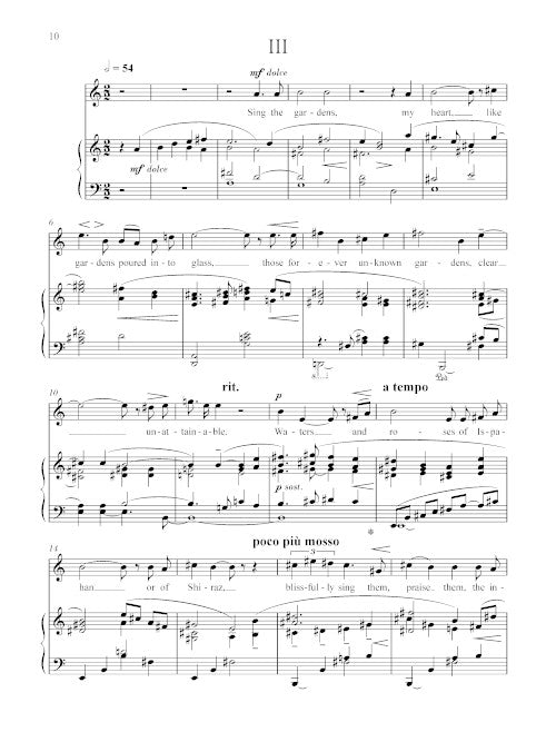 Three Songs from Le Tombeau de Gabriel Fauré (for voice and piano)