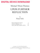Upon Further Reflection (for piano) - Digital (Not Printable)