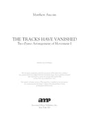 The Tracks Have Vanished (Two-Piano Arrangement of Movement I) - Digital (Not Printable)