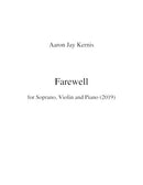 Farewell (for soprano, violin, piano)