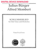Schlummerlied (vocal score) - Digital (Not Printable)