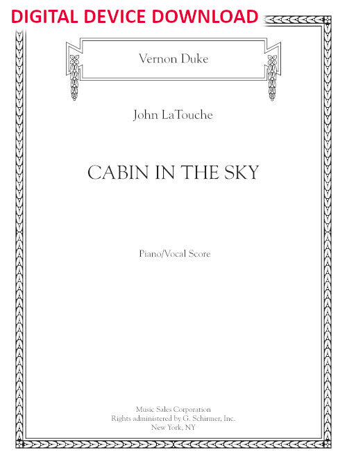 Cabin in the Sky vocal score - Digital (Not Printable)