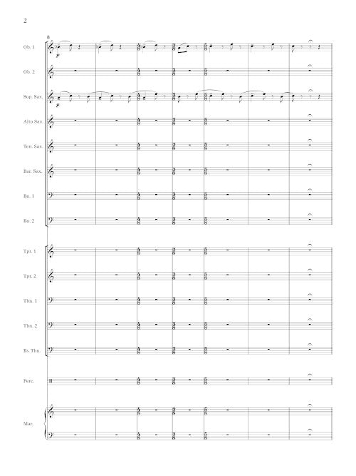 Vesper Sparrow, for wind band - set