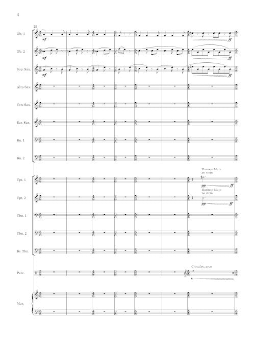 Vesper Sparrow, for wind band - set