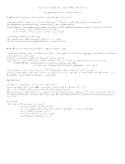 Altes Lied und Humoreske - Digital (Not Printable)