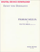 Passacaglia for flute solo - Digital (Not Printable)