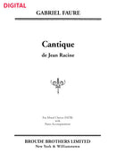Cantique de Jean Racine (SATB, piano) - Digital (Not Printable)