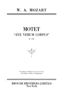 Ave Verum Corpus (SATB, organ) - Digital (Copy)