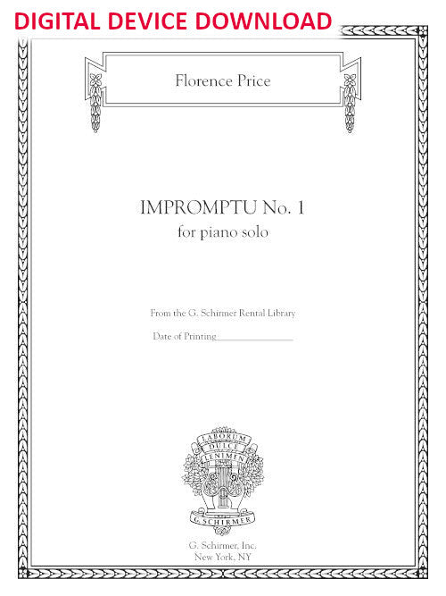 Impromptu No. 1 for piano - Digital