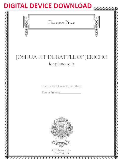 Joshua Fit de Battle of Jericho for piano - Digital