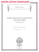 Three Miniature Portraits of Uncle Ned - Digital (Not Printable)
