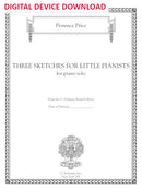 Three Sketches for Little Pianists - Digital (Not Printable)