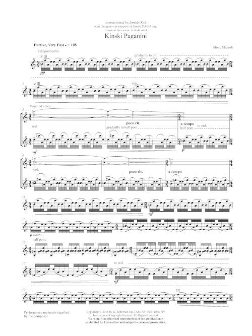 Kinski Paganini for violin