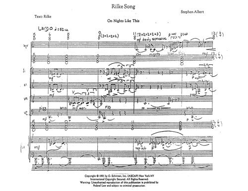 Rilke Song - On Nights Like This