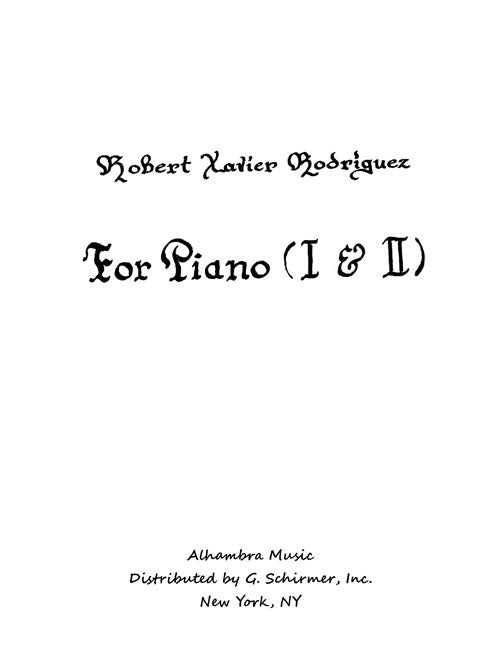 For Piano I and II
