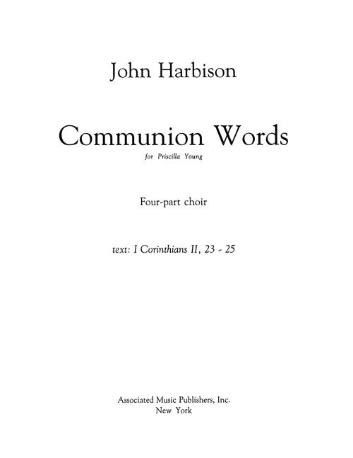 Communion Words