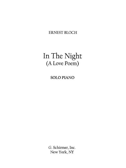 In the Night (for piano)