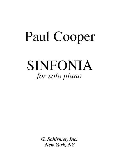 Sinfonia for solo piano