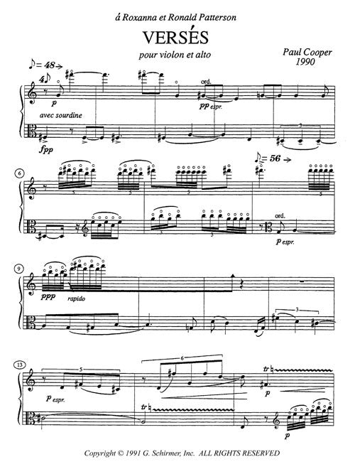 Verses for Violin and Viola