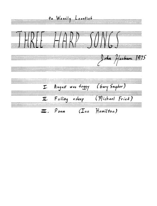 Three Harp Songs
