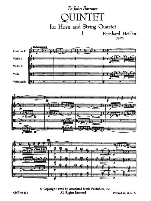 Quintet for Horn and String Quartet