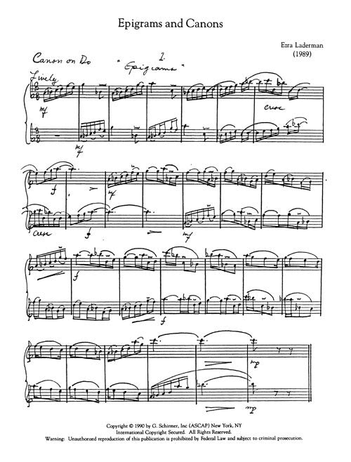Epigrams and Canons