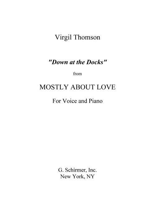 Down at the Docks (from Mostly About Love)