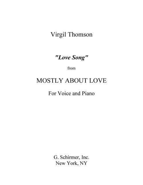Love Song (from Mostly About Love)