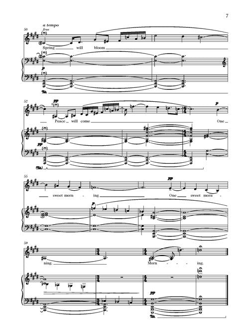 One Sweet Morning, for Female Voice and Piano