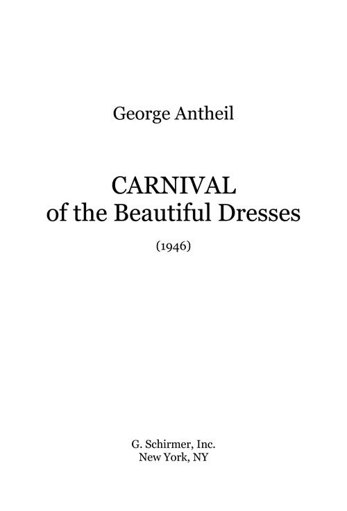 Carnival of the Beautiful Dresses