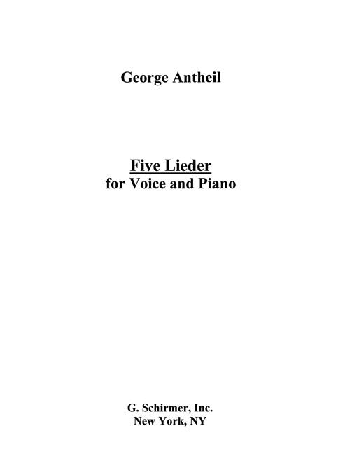 Five Lieder