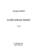 Lithuanian Night (string quartet)