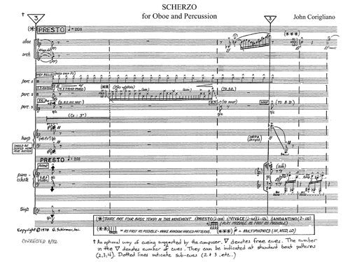 Scherzo for Oboe and Percussion