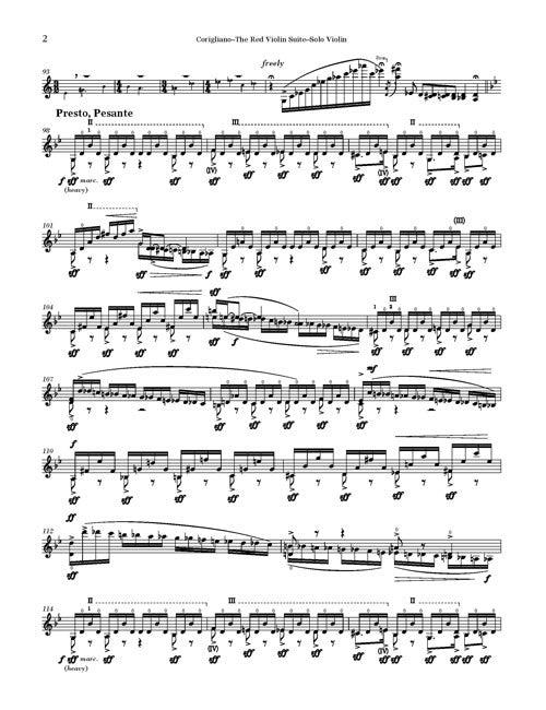 Suite from 'The Red Violin' - solo part (violin)