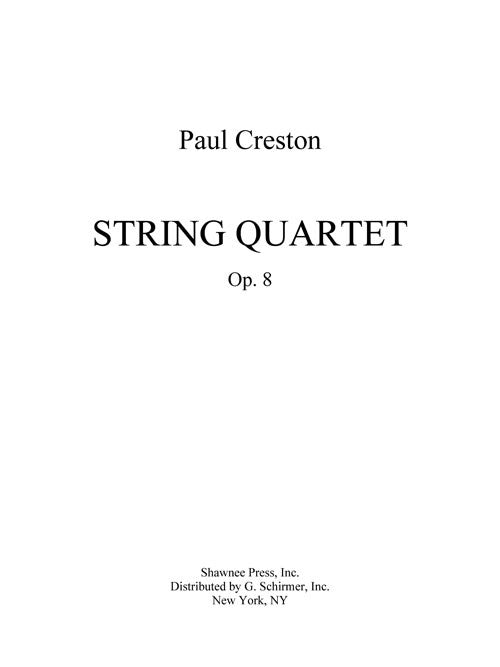 String Quartet, Op. 8
