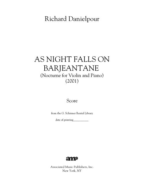 As Night Falls on Barjeantane