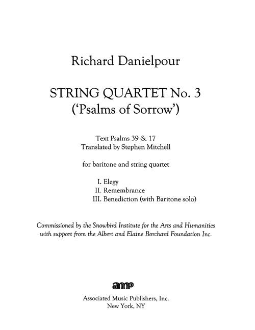 String Quartet No. 3, “Psalms of Sorrow”