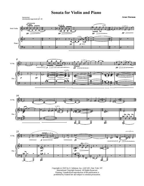 Sonata for Violin and Piano