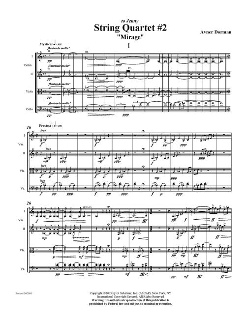 String Quartet No. 2 - Mirage