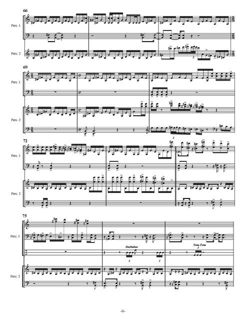 Udacrep Akubrad, for two solo percussion (chamber version)
