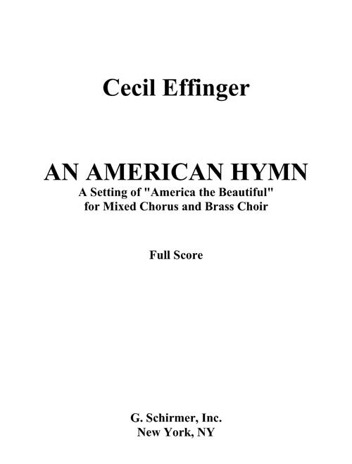 American Hymn - (A Setting of 'America the Beautiful')